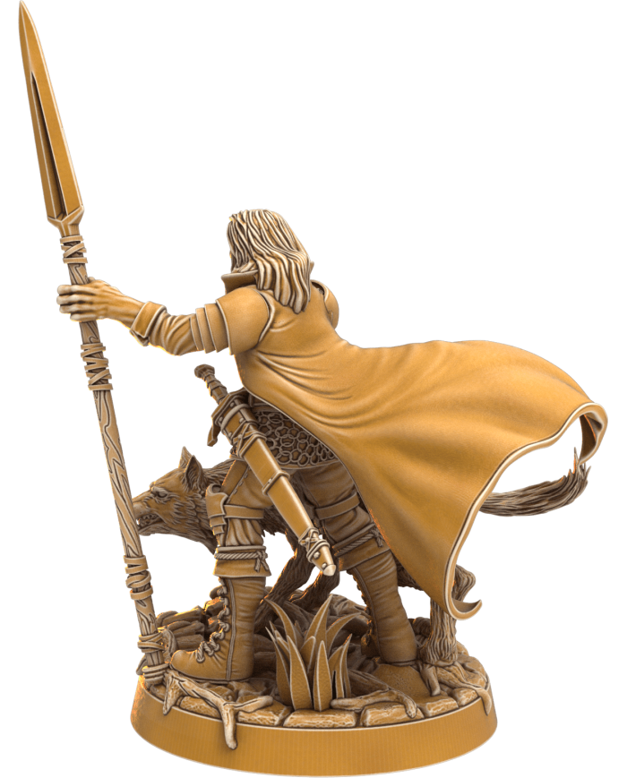 Ranger Kainaar Luprus with Wolf|Dragon's Forge Miniatures|Rangers