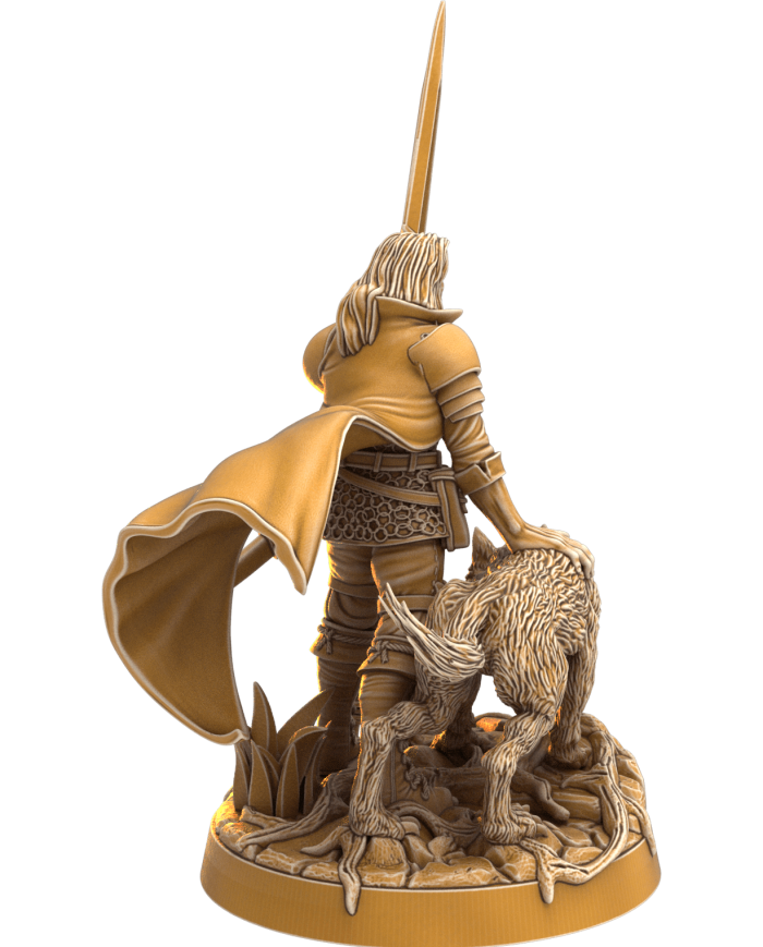 Kainaar Luprus con Lobo|Dragon's Forge Miniatures|Exploradores
