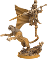 Ranger Therine Proudspear with Direcat|Dragon's Forge Miniatures|Rangers