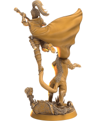 Ranger Therine Proudspear with Direcat|Dragon's Forge Miniatures|Rangers