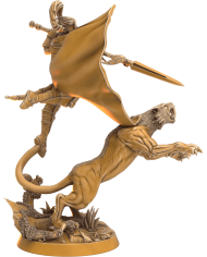 Explorador Therine Proudspear con Gato Salvaje|Dragon's Forge Miniatures|Exploradores