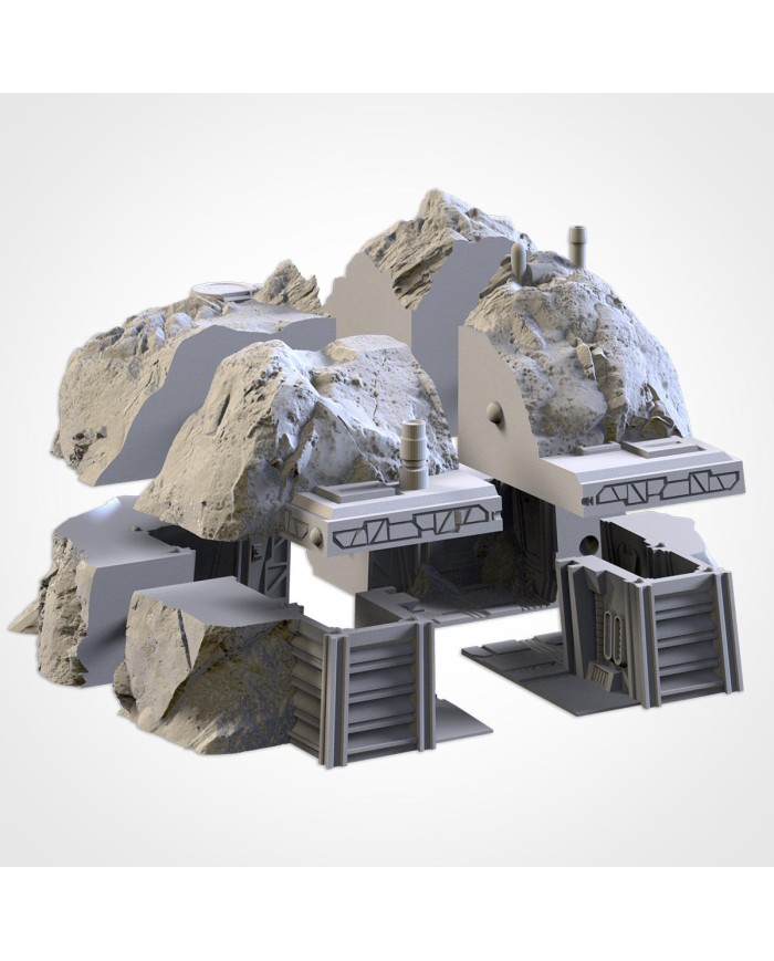 Sci Fi Bunker in Rocks