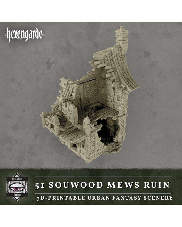 Ruinas de la Caballeriza Sourwood de Hexengarde|Tired World Studio|Escenografia Mordheim