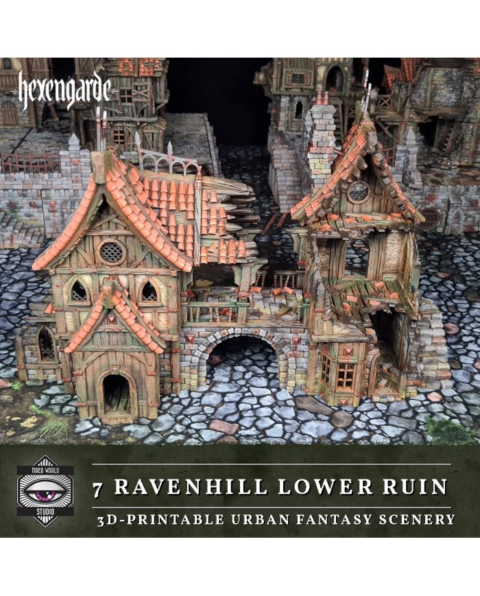 Ruinas de la Colina del Cuervo Baja de Hexengarde|Tired World Studio|Escenografia Mordheim