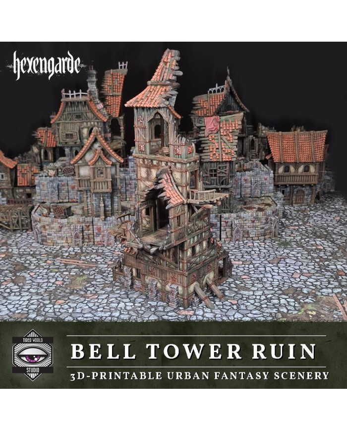 Ruinas del Campanario de Hexengarde|Tired World Studio|Escenografia Mordheim