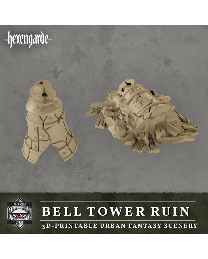 Bell Tower Ruin of Hexengarde City|Tired World Studio|Mordheim Terrain