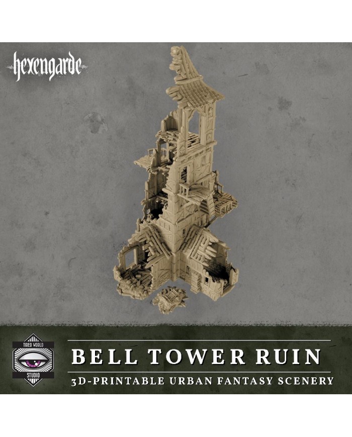 Ruinas del Campanario de Hexengarde|Tired World Studio|Escenografia Mordheim