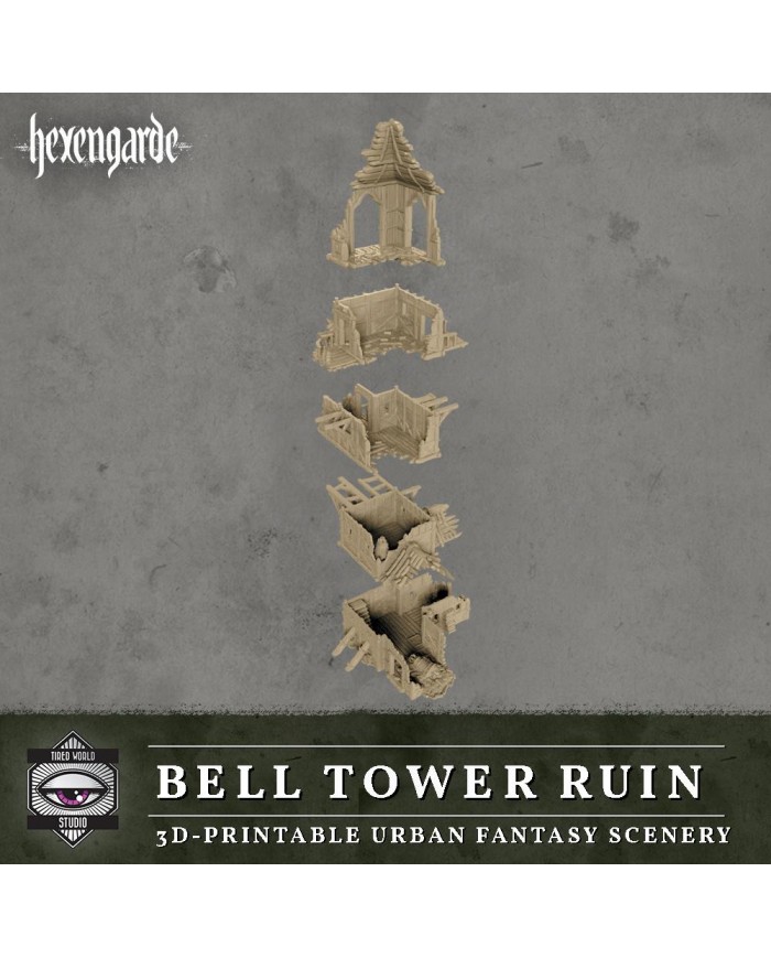 Ruinas del Campanario de Hexengarde|Tired World Studio|Escenografia Mordheim