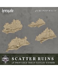 Wall Ruins of Hexengarde City|Tired World Studio|Mordheim Terrain