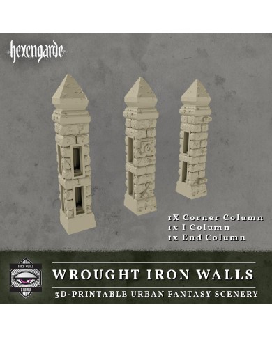 Hexengarde City - Wrought Iron Walls - Set A