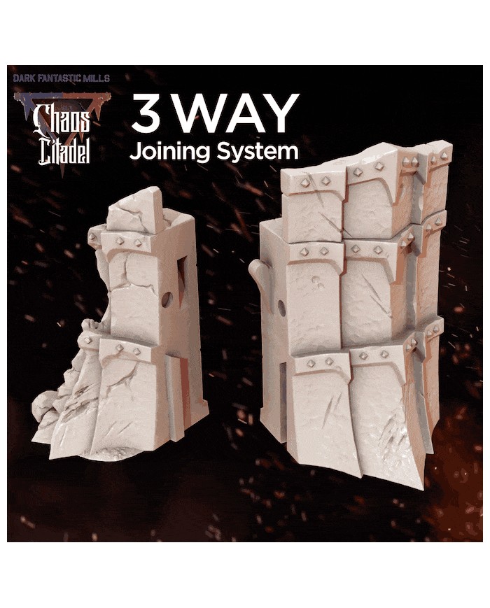 Chaos Citadel - Long Wall Damaged - B