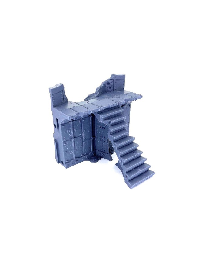 Chaos Citadel - Long Wall Damaged with Stairs - B