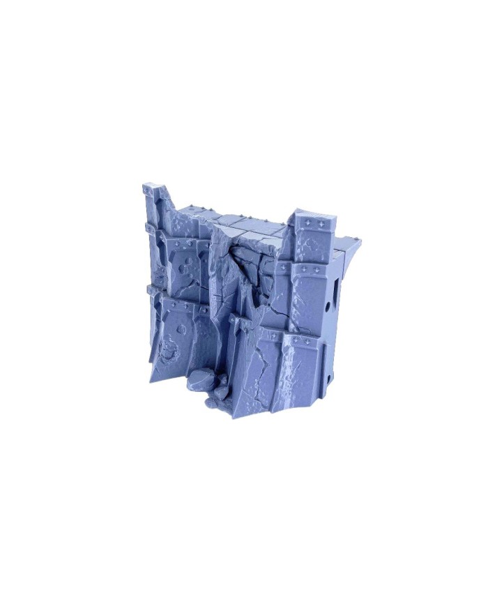 Chaos Citadel - Long Wall Damaged with Stairs - B