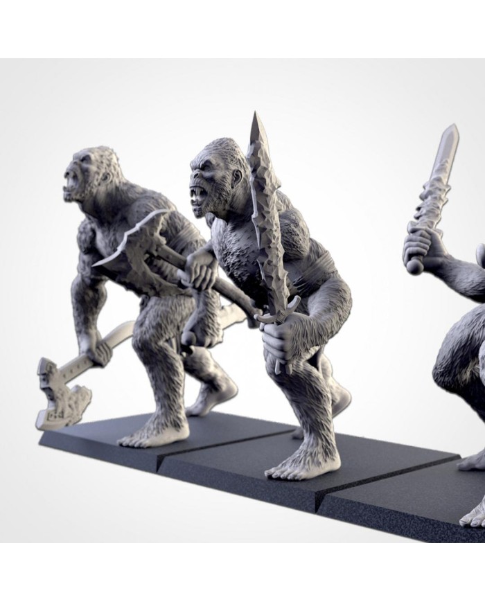 Yetis of Northern Ogres (x3)|Txarli Factory Miniatures|Northern Ogres