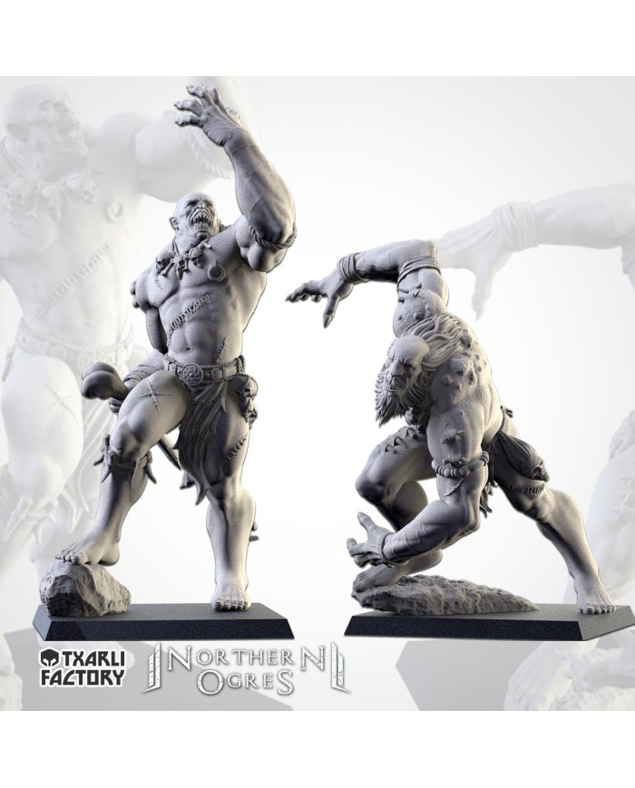 Gorgers of Northern Ogres (x2)|Txarli Factory Miniatures|Northern Ogres