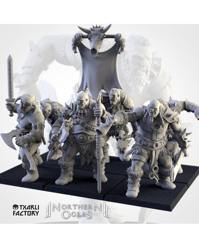 Ogros Tribales de los Ogros del Norte (x6)|Txarli Factory Miniatures|Ogros del Norte