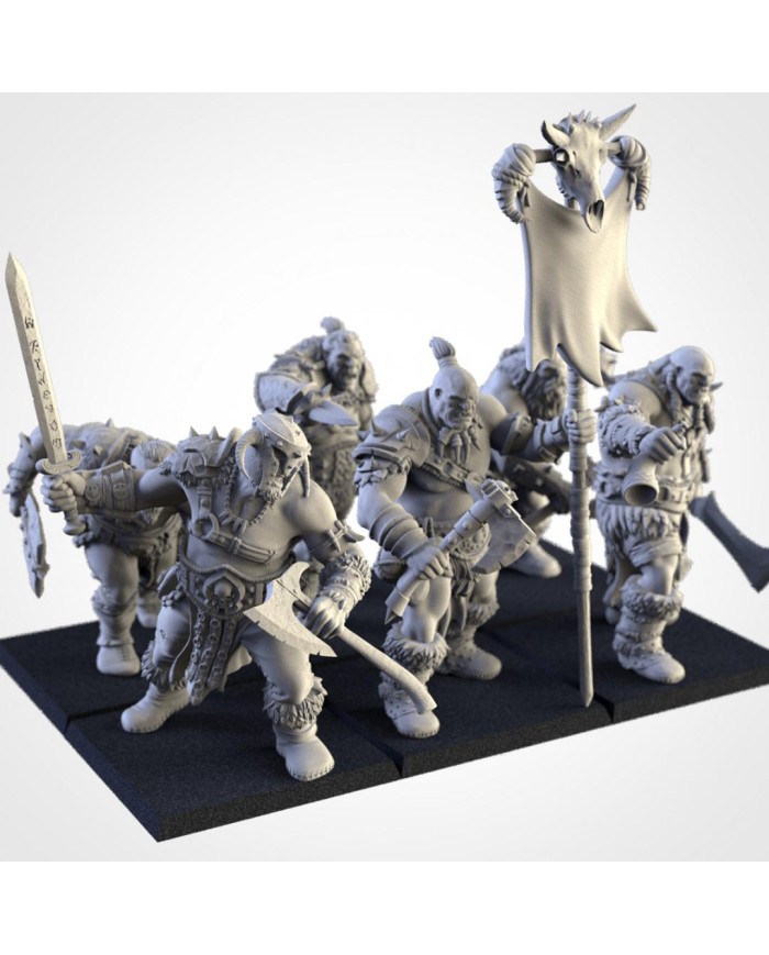 Ogros Tribales de los Ogros del Norte (x6)|Txarli Factory Miniatures|Ogros del Norte