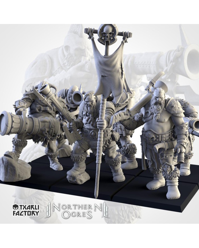 Ogros Bombarderos de los Ogros del Norte (x6)|Txarli Factory Miniatures|Ogros del Norte