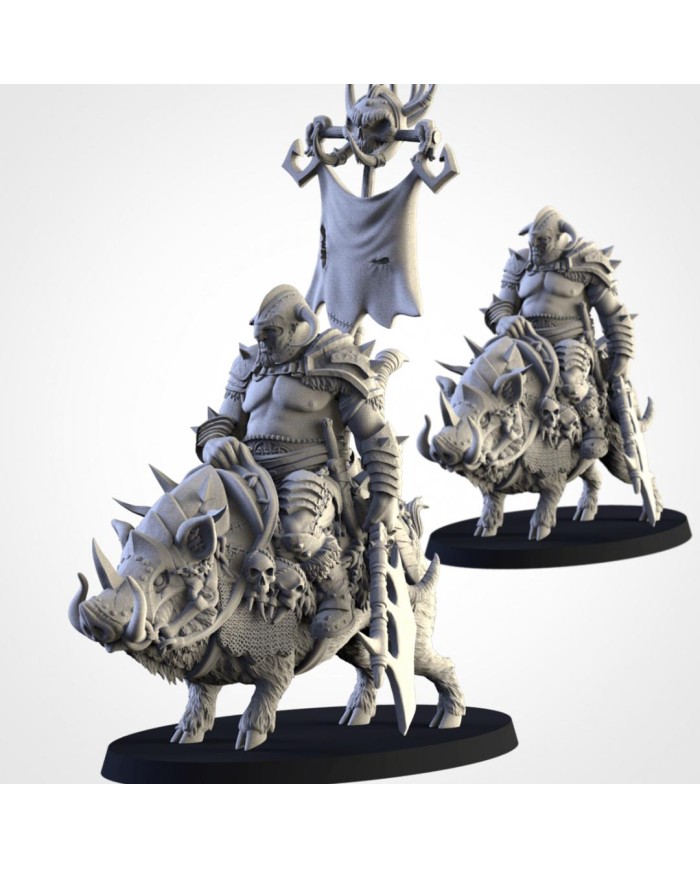 Caballería Ogro Tusker de los Ogros del Norte (x6)|Txarli Factory Miniatures|Ogros del Norte