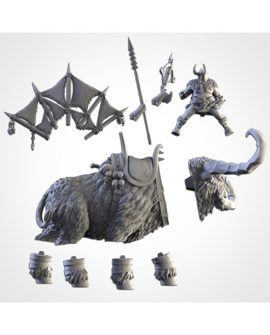 Northern Ogres - Hero on Rock Aurochs - 1 Mini