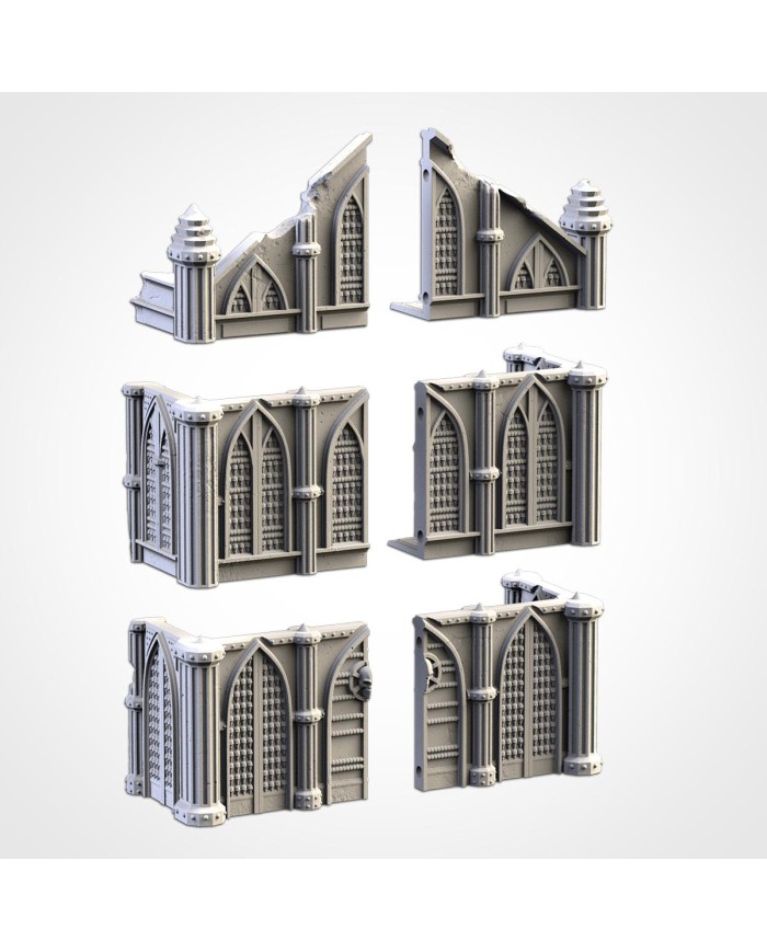 Grimdark Cathedral Ruins (11"x4,5") - A