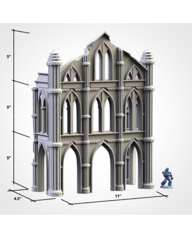 Grimdark Cathedral Ruins (11"x4,5") - B