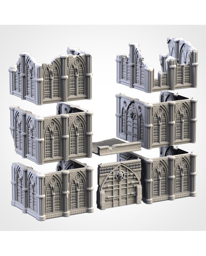 Grimdark Cathedral Ruins (19"x7") - A