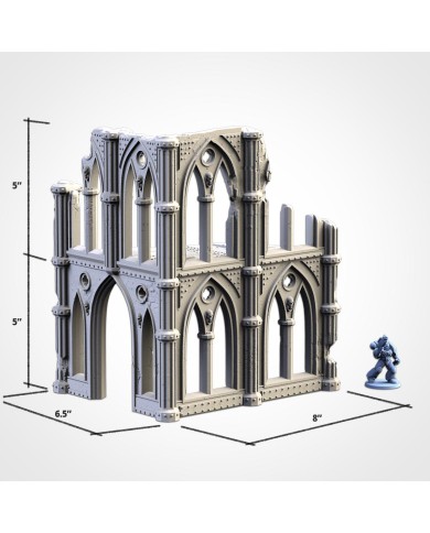 Grimdark Cathedral Ruins (8"x6,5") - B