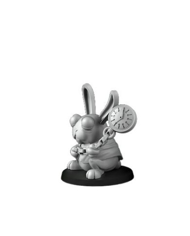 Conejo Blanco con Reloj - 1 Mini