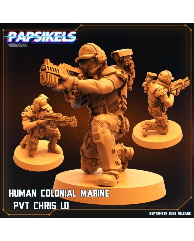 Human Colonial Marine - PVT Chris Lo - 1 Mini