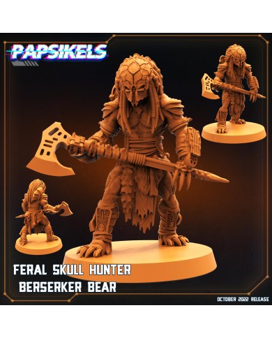 Skull Hunter - Feral Berserker - Bear - 1 Mini