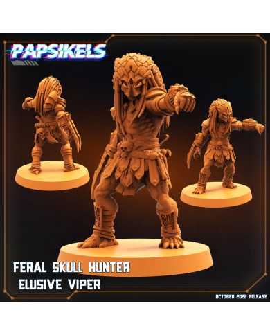 Skull Hunter - Feral Berserker - Elusive Viper - 1 Mini