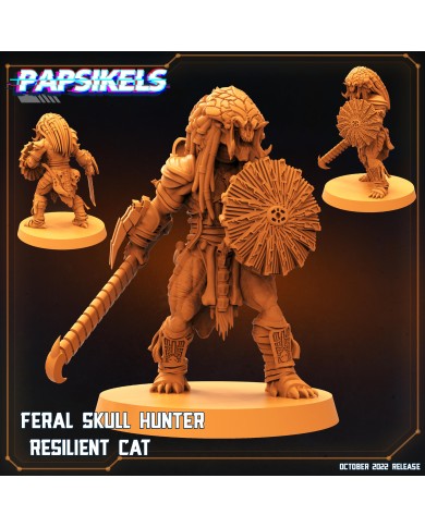 Skull Hunter - Feral Berserker - Resilient Cat - 1 Mini