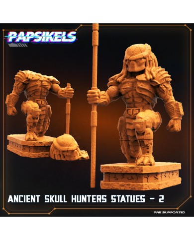 Ancient Skull Hunters Statues - 2 Minis