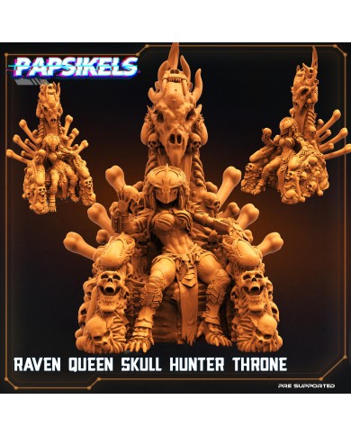 Skull Hunter - Raven Queen in Throne - 1 Mini