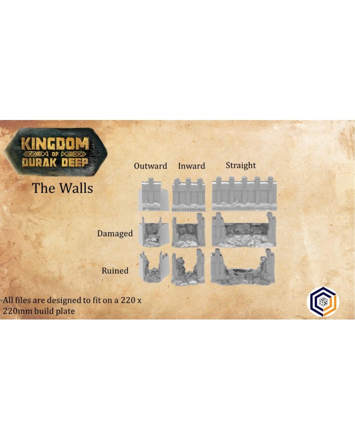 Kingdom of Durak Deep - Inward Wall (30 degrees)|Conquest Creations|Durak Deep Terrain