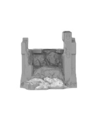 Kingdom of Durak Deep - Inward Wall Damaged (30 Degrees)|Conquest Creations|Durak Deep Terrain