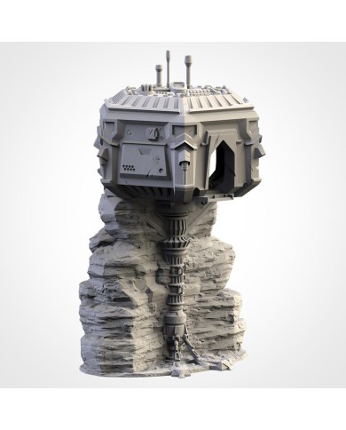Sci-Fi City Elevated - House on Rocks