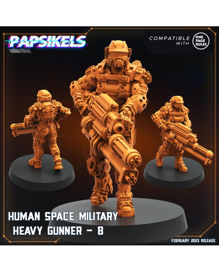 Colonial Space Military - Heavy Gunner - B - 1 Mini