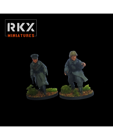 Alemanes - Infantería de Invierno - HQ - 2 Minis