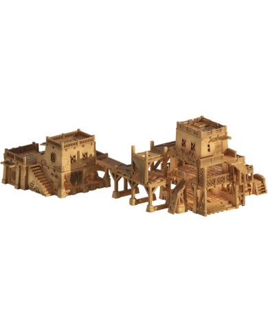 Set of Lumber Mill, Carpenter and Scaffold