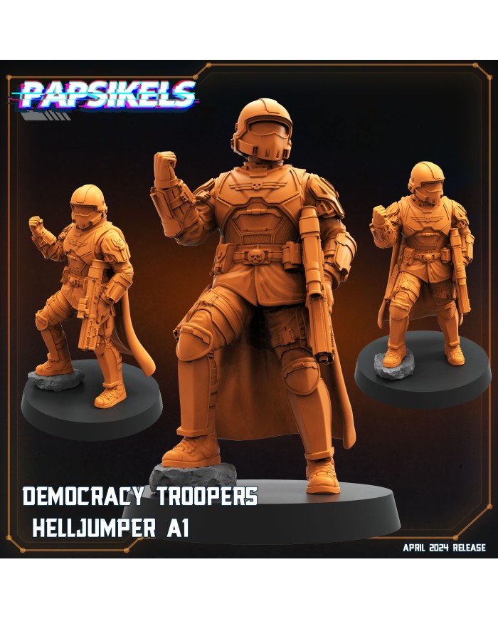 Democracy Troopers Helljumper A1|Papsikels Miniatures|Democracy Troopers