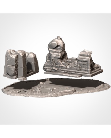 Removile Egyptian Temple Ruins - A