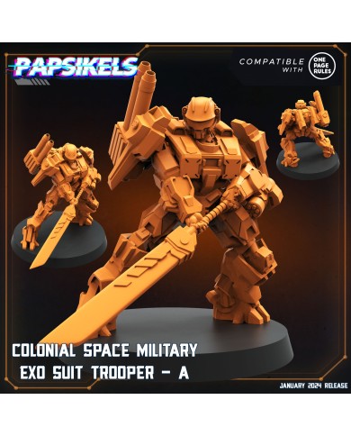 Colonial Space Military - Exo Suit Trooper - A - 1 Mini