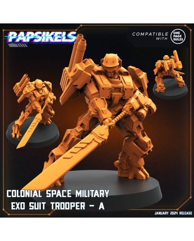 Militar Espacial - Soldado con Exo Suit - A - 1 Mini