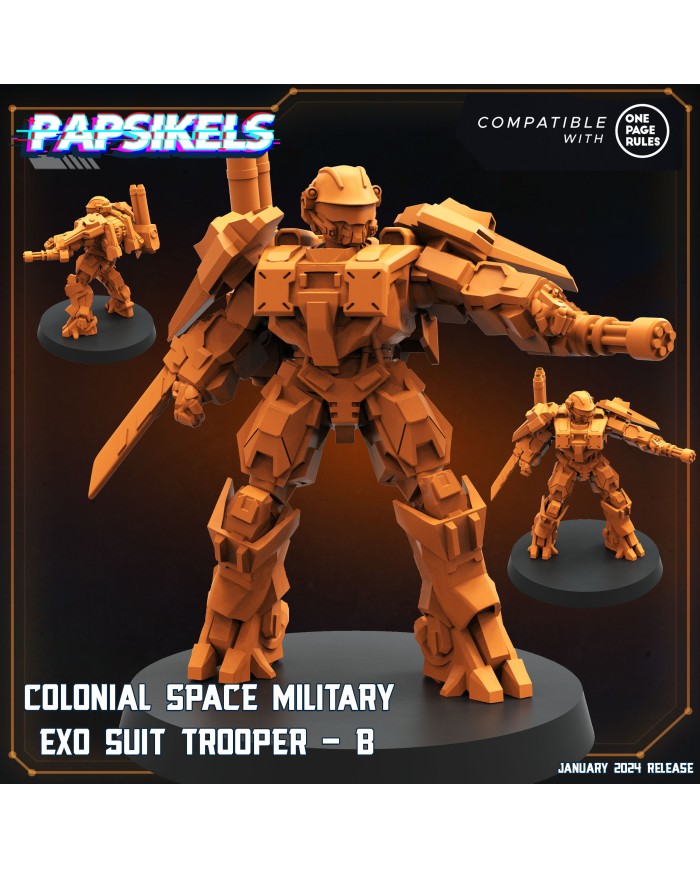 Colonial Space Military - Exo Suit Trooper - B - 1 Mini
