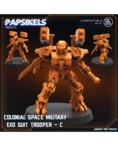 Militar Espacial - Soldado con Exo Suit - C - 1 Mini