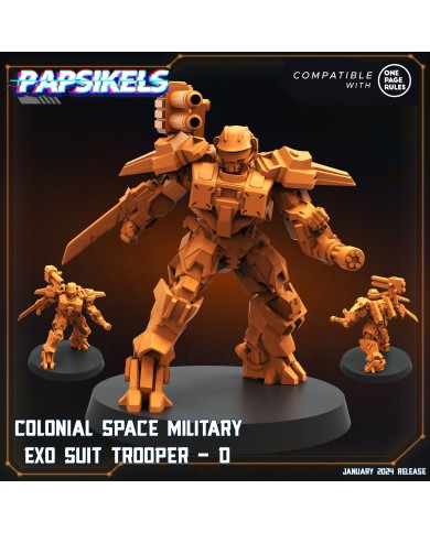 Colonial Space Military - Exo Suit Trooper - D - 1 Mini