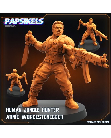 Cazador Humano de la Jungla - Arnie Worcestenegger - 1 Mini