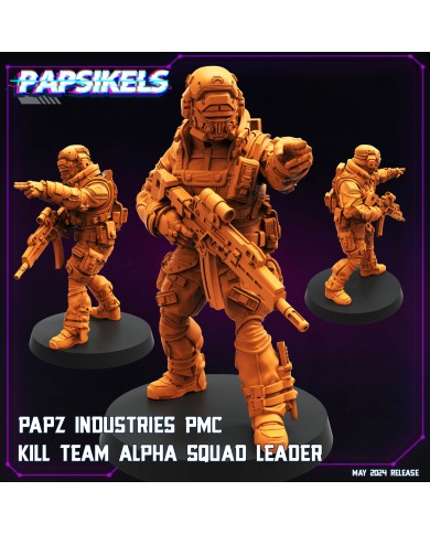 Líder del Escuadrón Kill Team Alpha de Papz Industries - 1 Mini